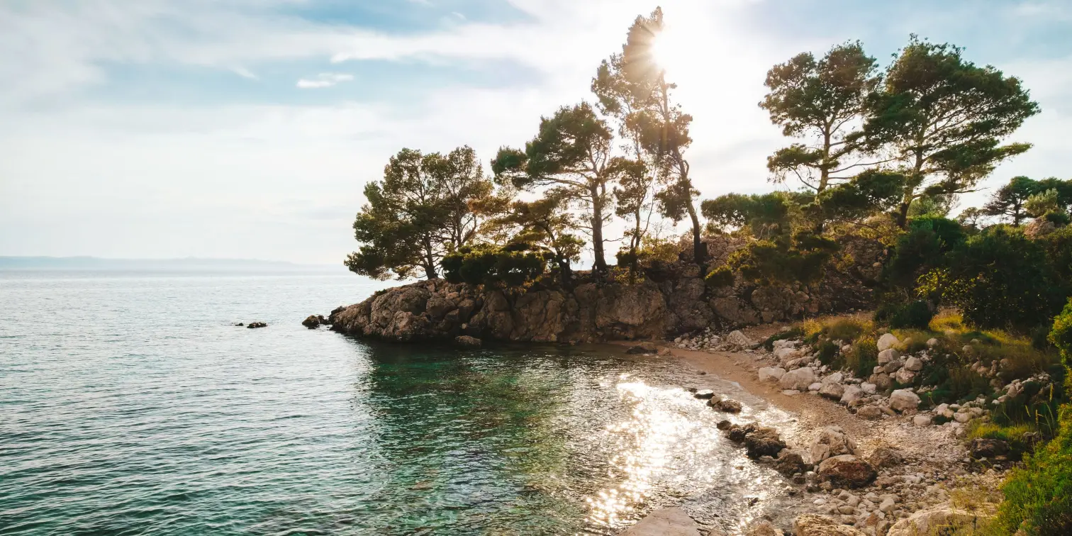 Beach near to City Podgora, Croatia Makarska Riviera